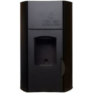 HIDRO ESTUFA DE PELLET DE 25 KW DE POTENCIA, AUTONOMÍA 10-20 HORAS, SUPERFICIE 200 M2 Y CONSUMO 2-4 Kg/h COLOR NEGRO CON CRISTAL